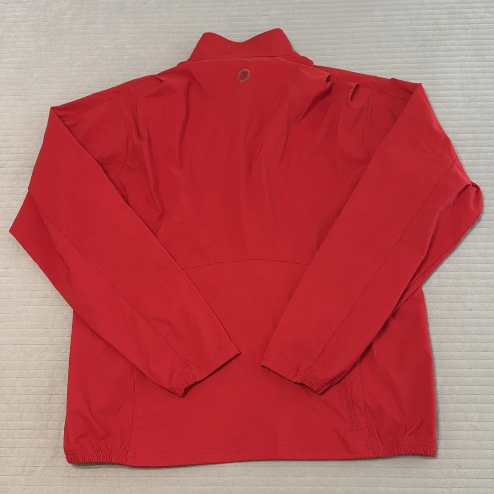 Zero Restriction Mens L Pullover Golf Tour Series 1/4 Zip Jacket Red